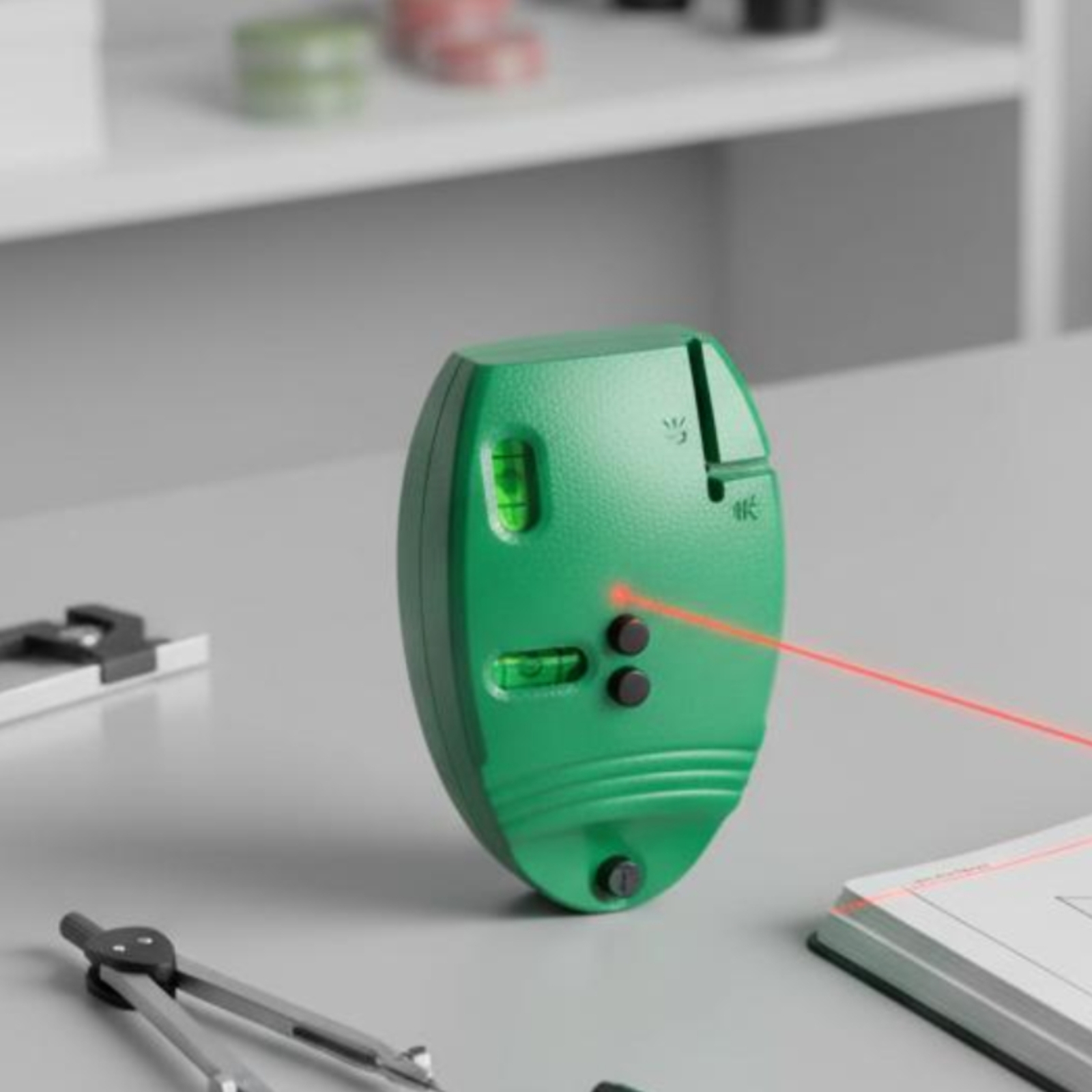 90度レーザーレベル ABSプラスチック製ハンドヘルドレーザ - Tape Measure のレビューと価格