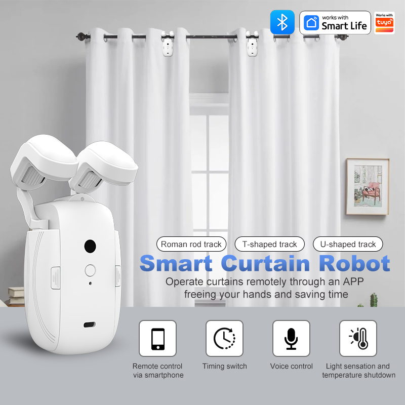 アプリでタイマー設定や音声操作が可能な、高性能モーター搭載の - Curtain Rods のレビューと価格