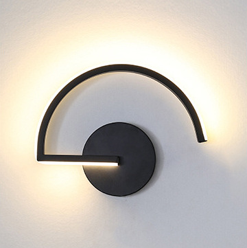 モダンな北欧LEDウォールランプ、ミニマリストブラック幾何学 - Light Switch のレビューと価格