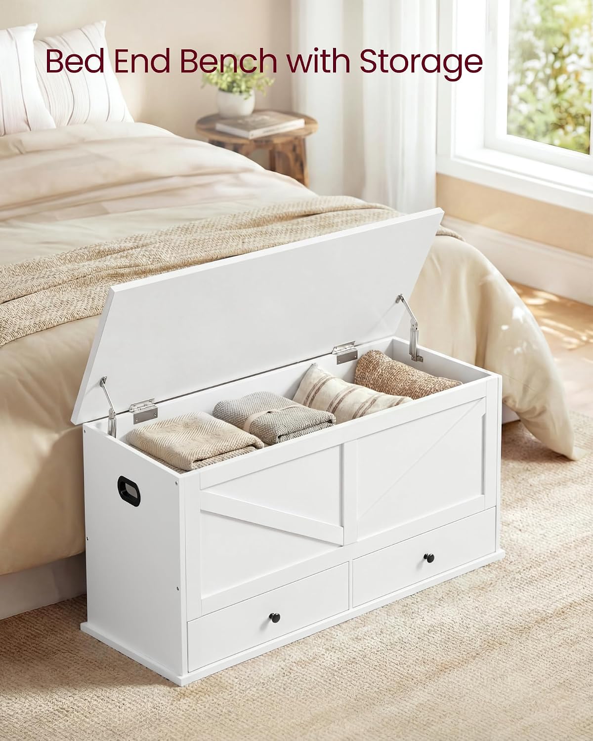ファームハウス風収納チェスト（引き出し付き）、木製玄関ベンチ - Cabinet Hinges のレビューと価格