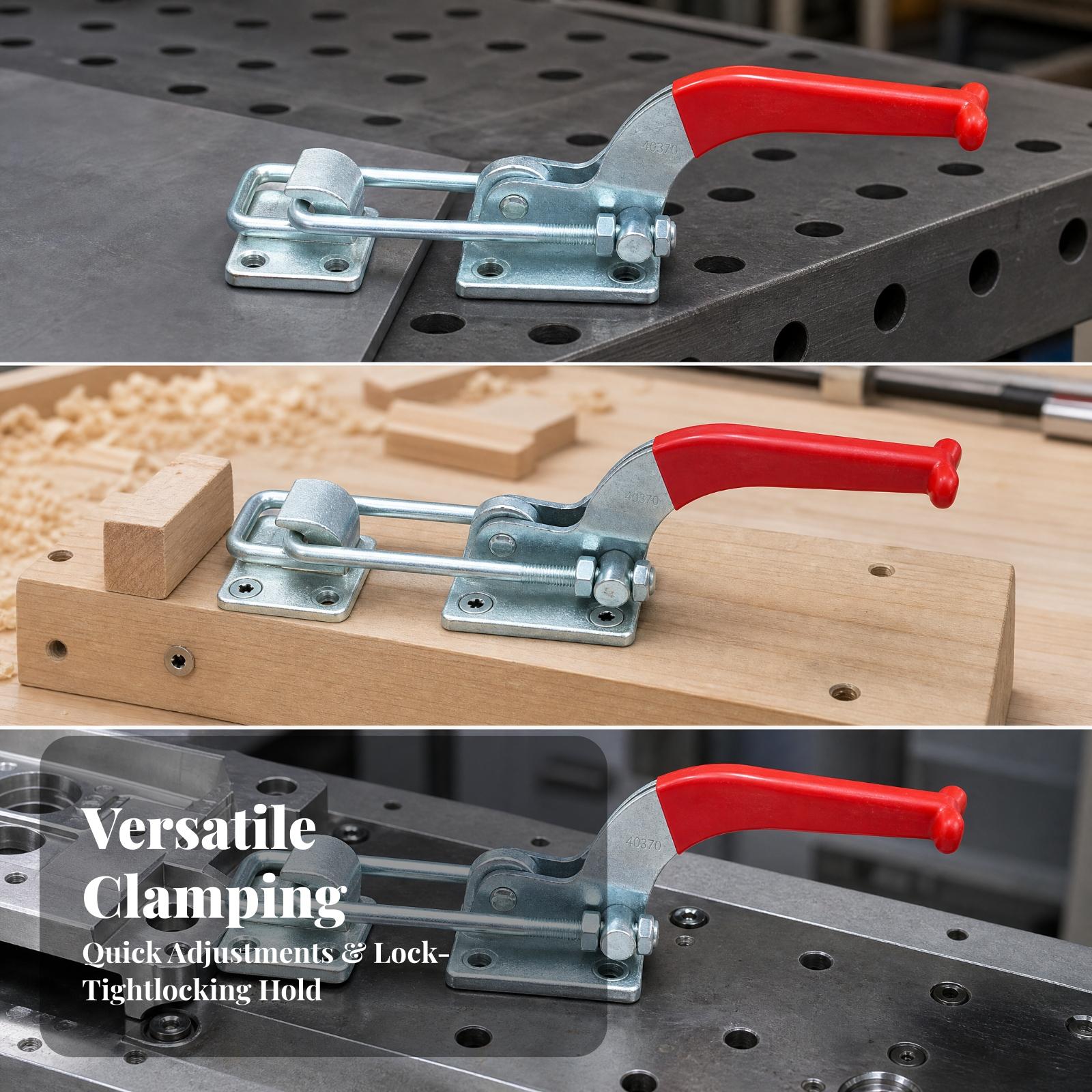 調整可能なクランプロック式の鉄製トグルラッチ。220mmの赤 - Door Handle のレビューと価格