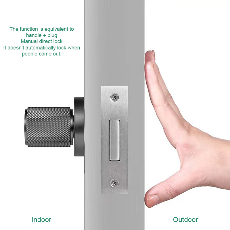 モダンな木製ゴールドの静音式丸型ドアハンドル。隠し錠、ブラッ - Door Handle のレビューと価格
