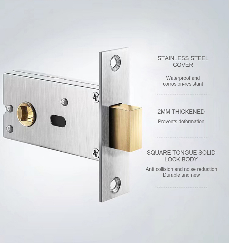 モダンな木製ゴールドの静音式丸型ドアハンドル。隠し錠、ブラッ - Door Handle のレビューと価格